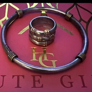 Elegant set in silver and gold